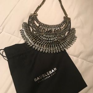 Statement silver bib necklace - Baublebar